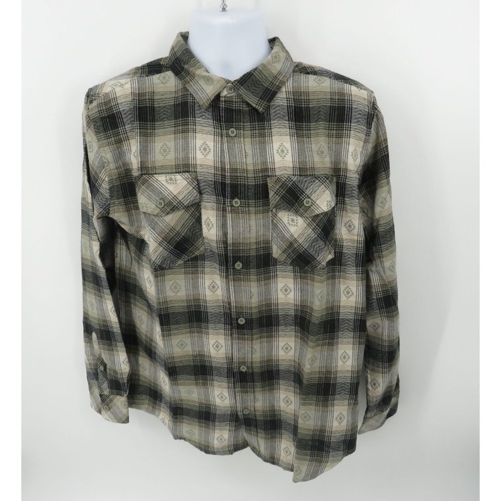 Hurley Men's Ultra Soft Button Down Green Shirt Medium NWT